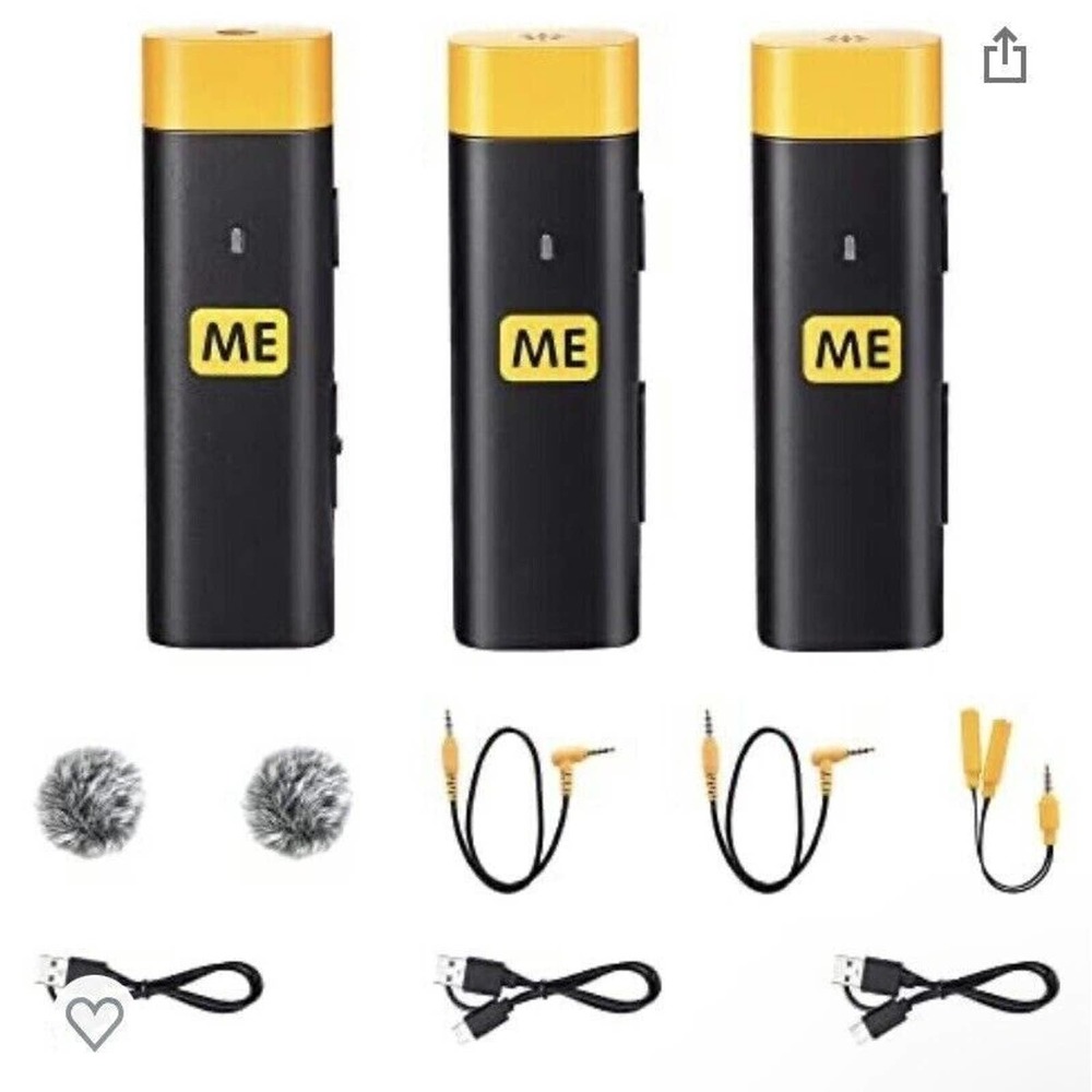 ME MIC-V2 2.4GHz Wireless Lavalier Microphones for Camera Samartphone Phone